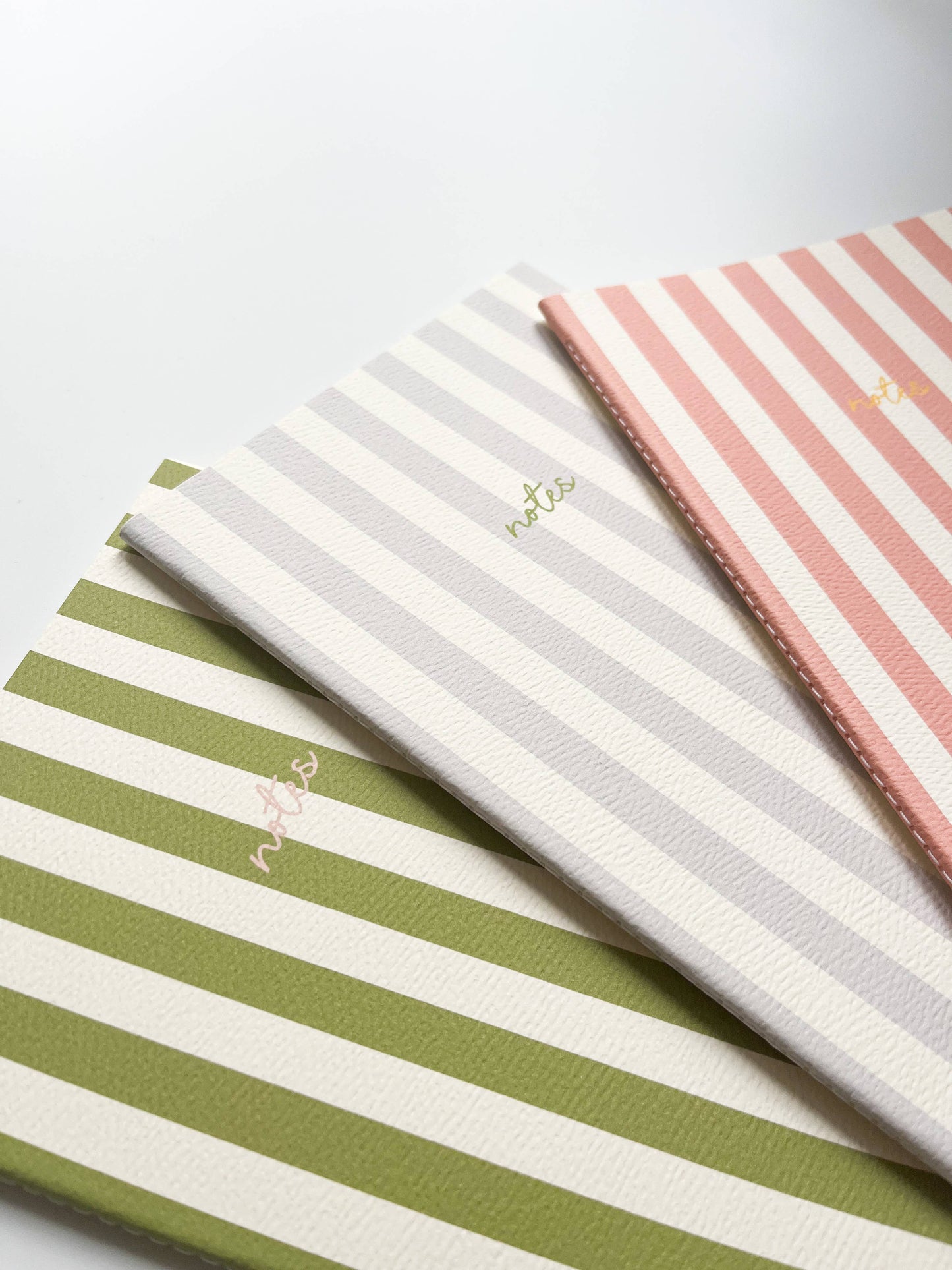 Striped Notebook with Contrast Color