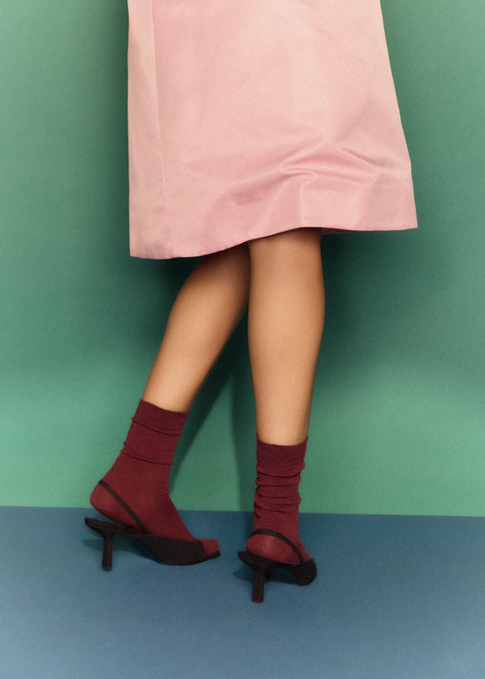 Dark Plum Merino Socks