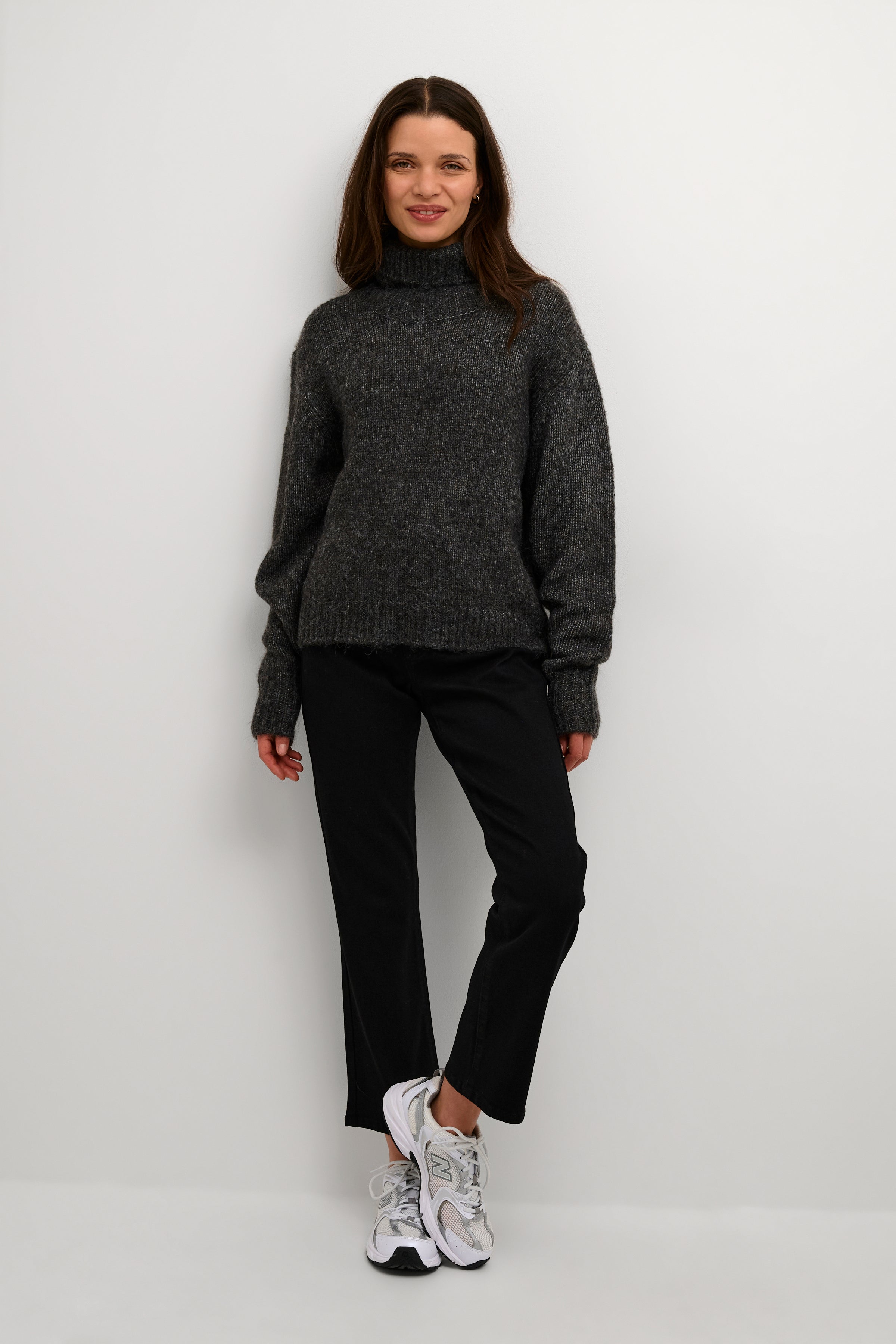 KAalioma Rollneck Pullover - Dark grey melange