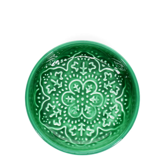 Enamel trinket dish - Dark green