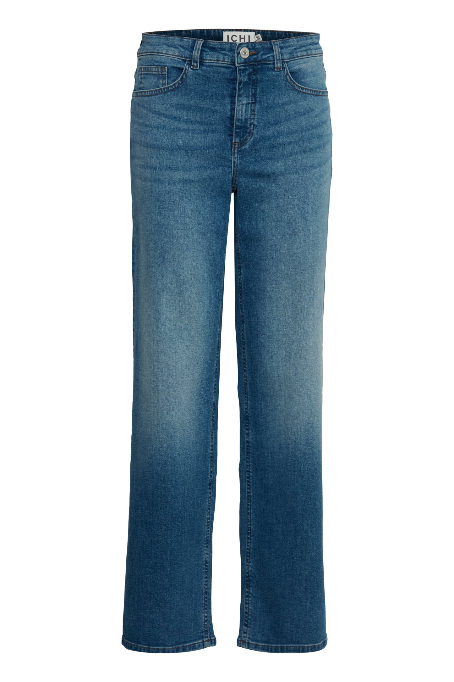 IHTWIGGY Straight Long Jeans - Medium Blue