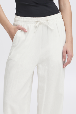 IHLinno Wide Leg Pant - Cloud Dancer