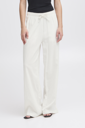 IHLinno Wide Leg Pant - Cloud Dancer