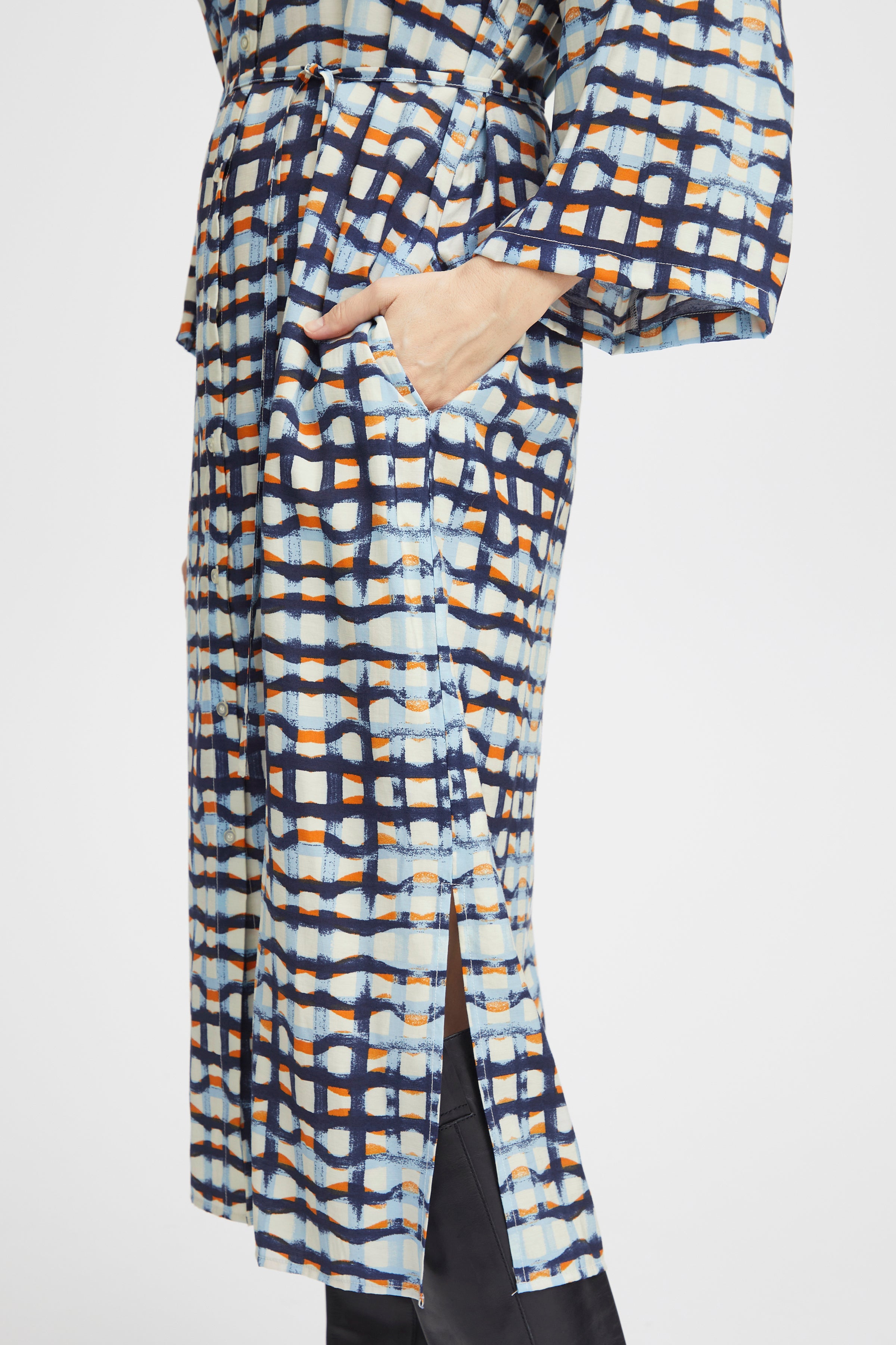 FRMisa Dress - Sky Blue Check