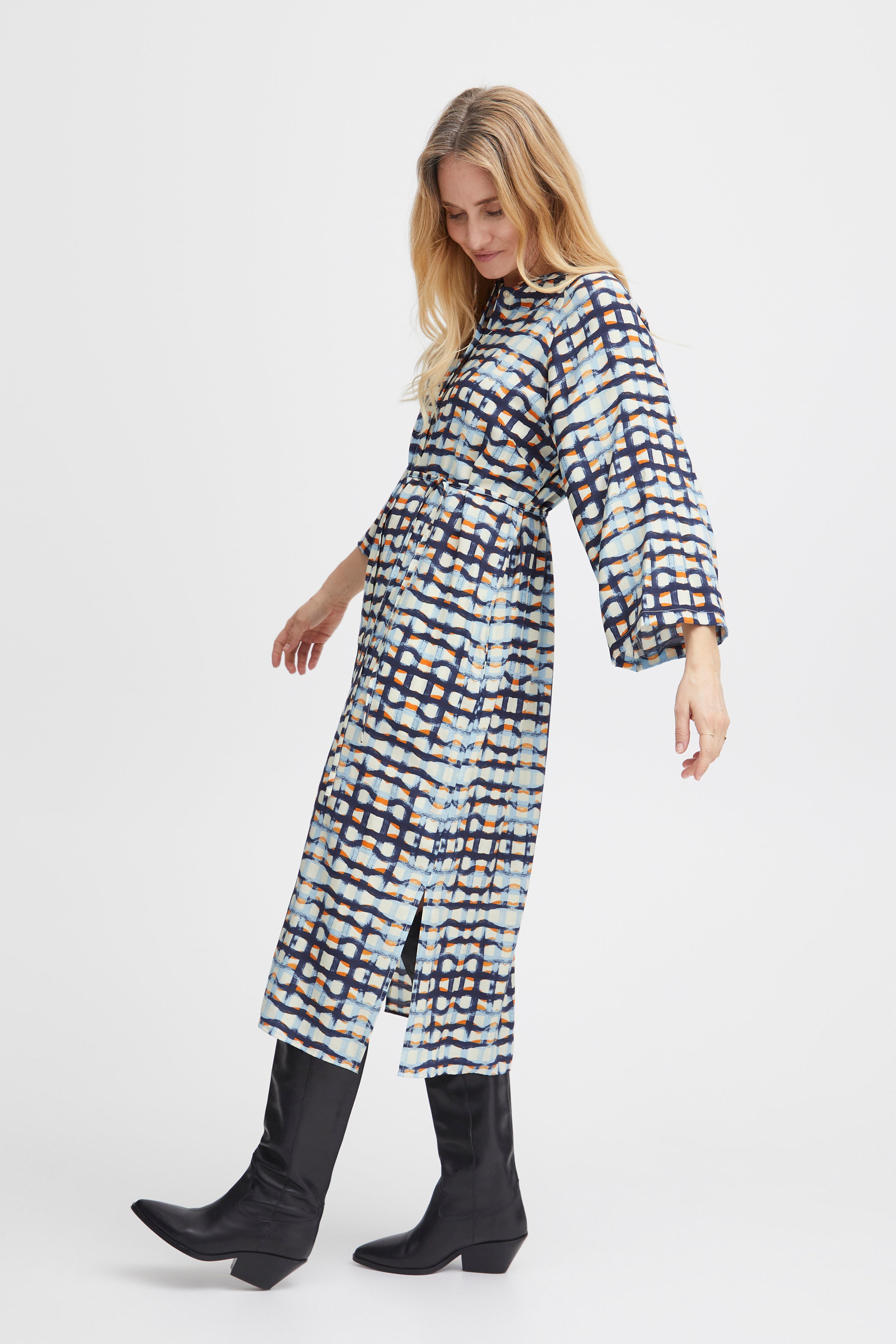FRMisa Dress - Sky Blue Check