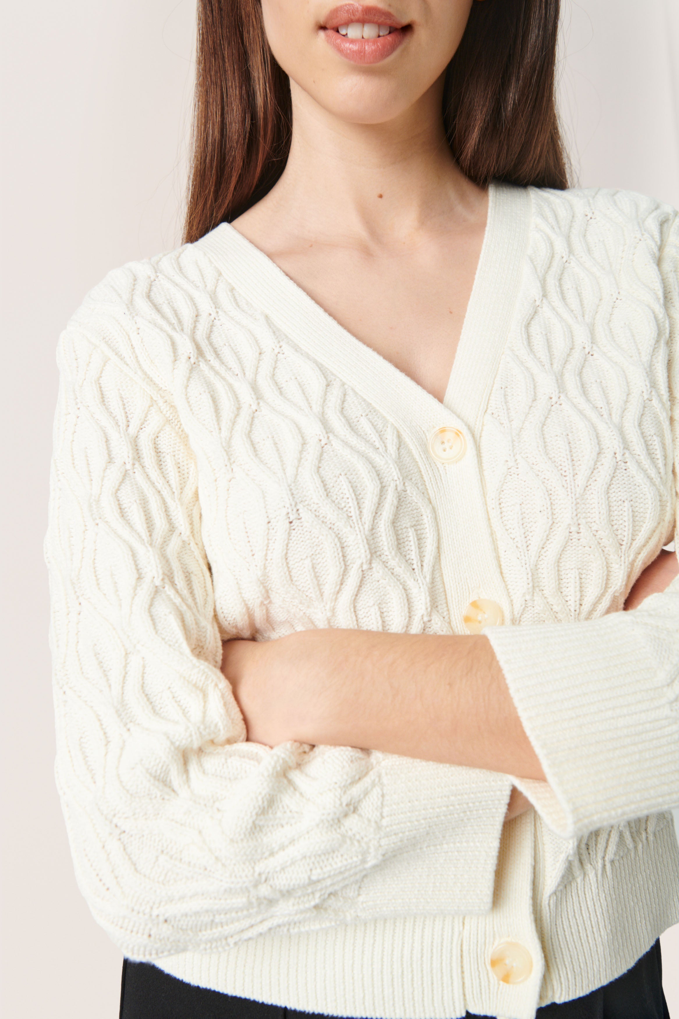 SLRava Cardigan - Whisper white