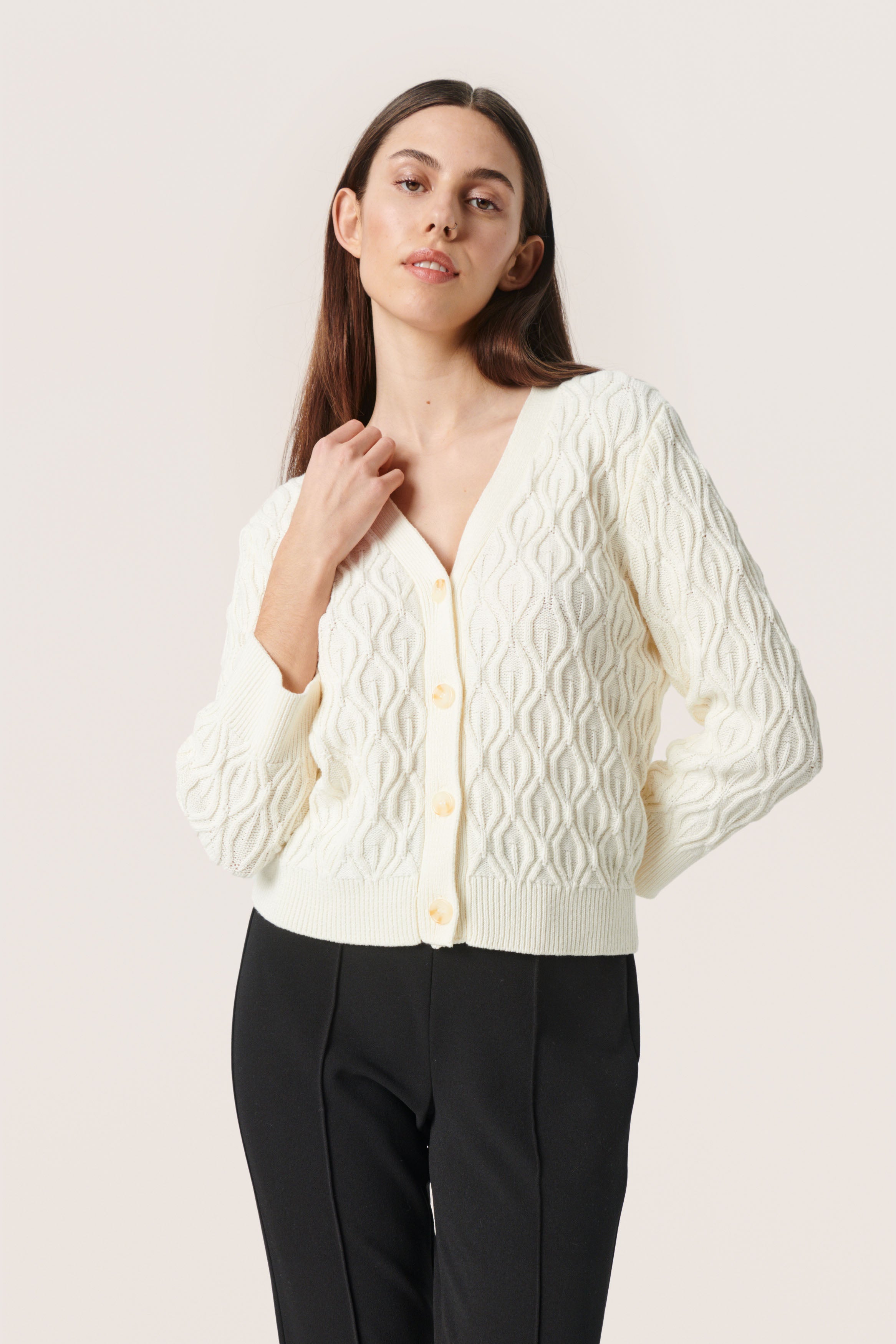 SLRava Cardigan - Whisper white