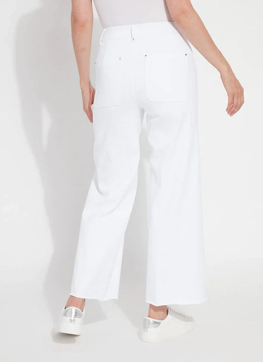 Wide leg cropped Lysse Jeans  - White