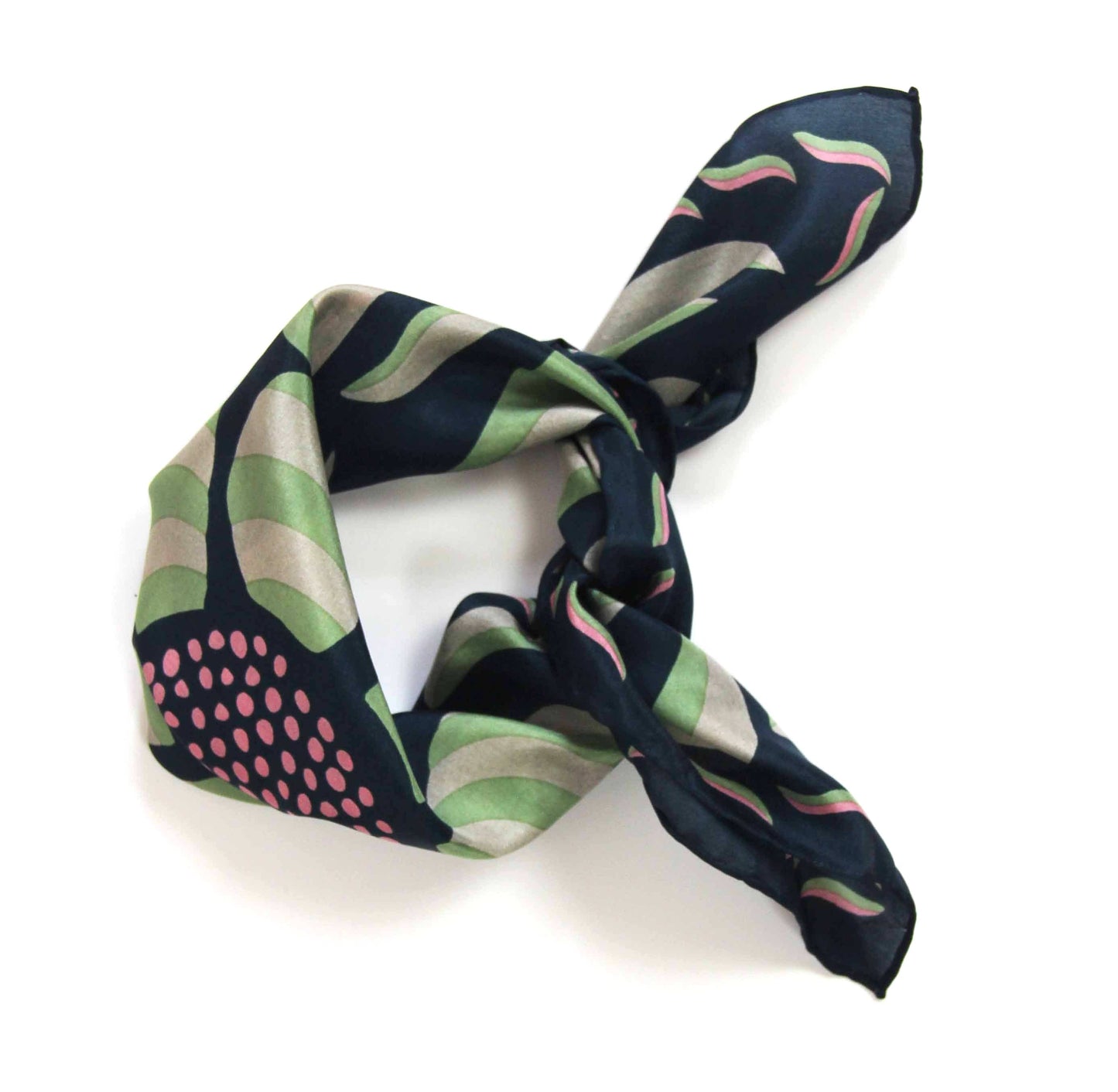 Forget-me-not Marine Silk Scarf