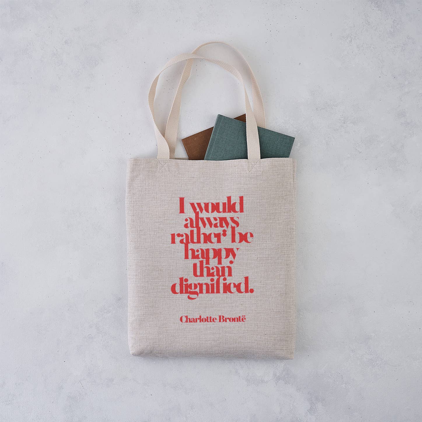 Empowering 'Happy Than Dignified' Large Tote Bag