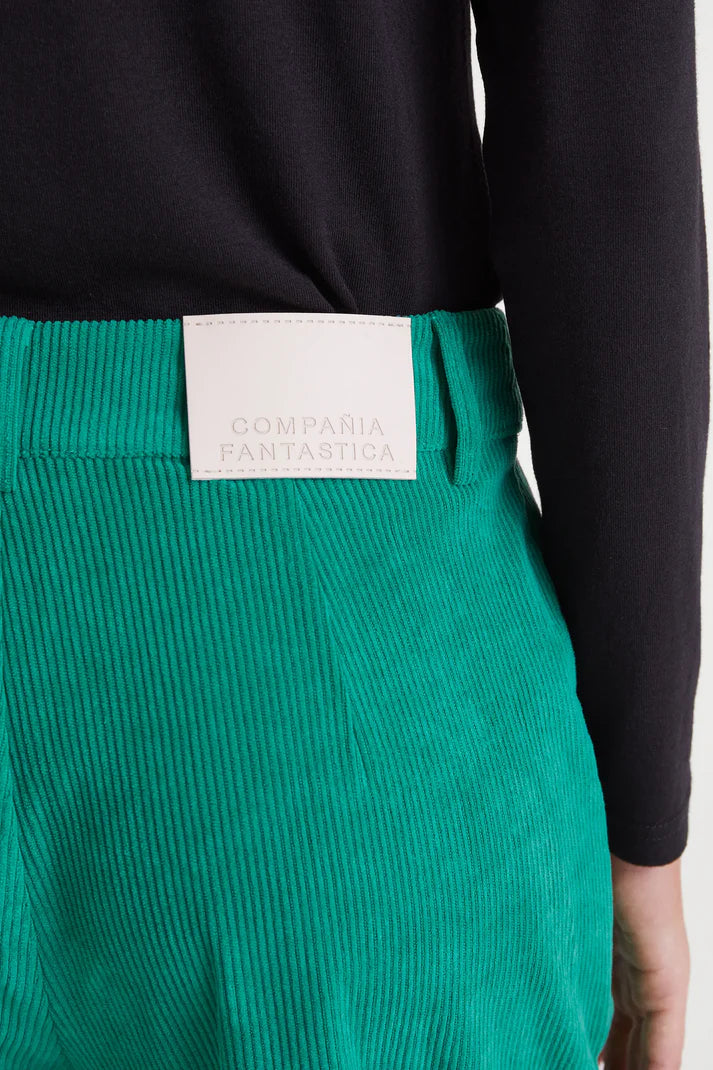 Corduroy Fabric Trousers - Green