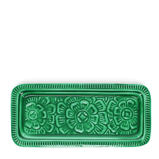 Enamel trinket tray - Dark green