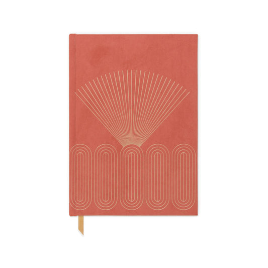 Designworks Ink Suedette Journal - Terracotta - Radiant Rays