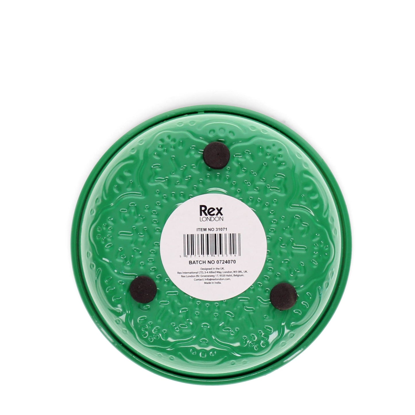 Enamel trinket dish - Dark green
