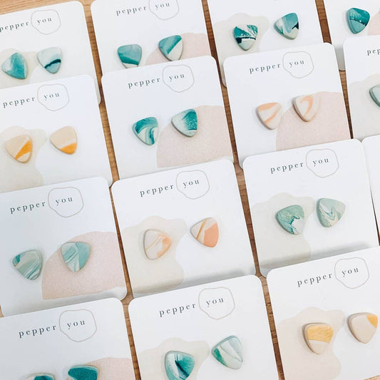 Surprise Pebble Stud Earrings, Great Stocking Filler