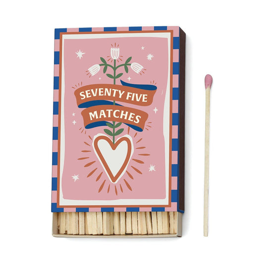 Paddywax Adopo Boxed Matches "Hearts" - 75 matches