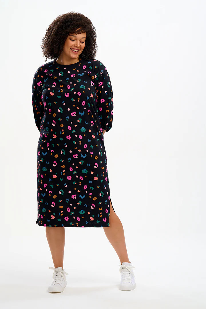 Ashanti Jersey Midi T-Shirt Dress - Black