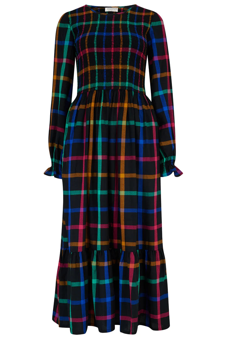 Penny Midi Shirred Dress