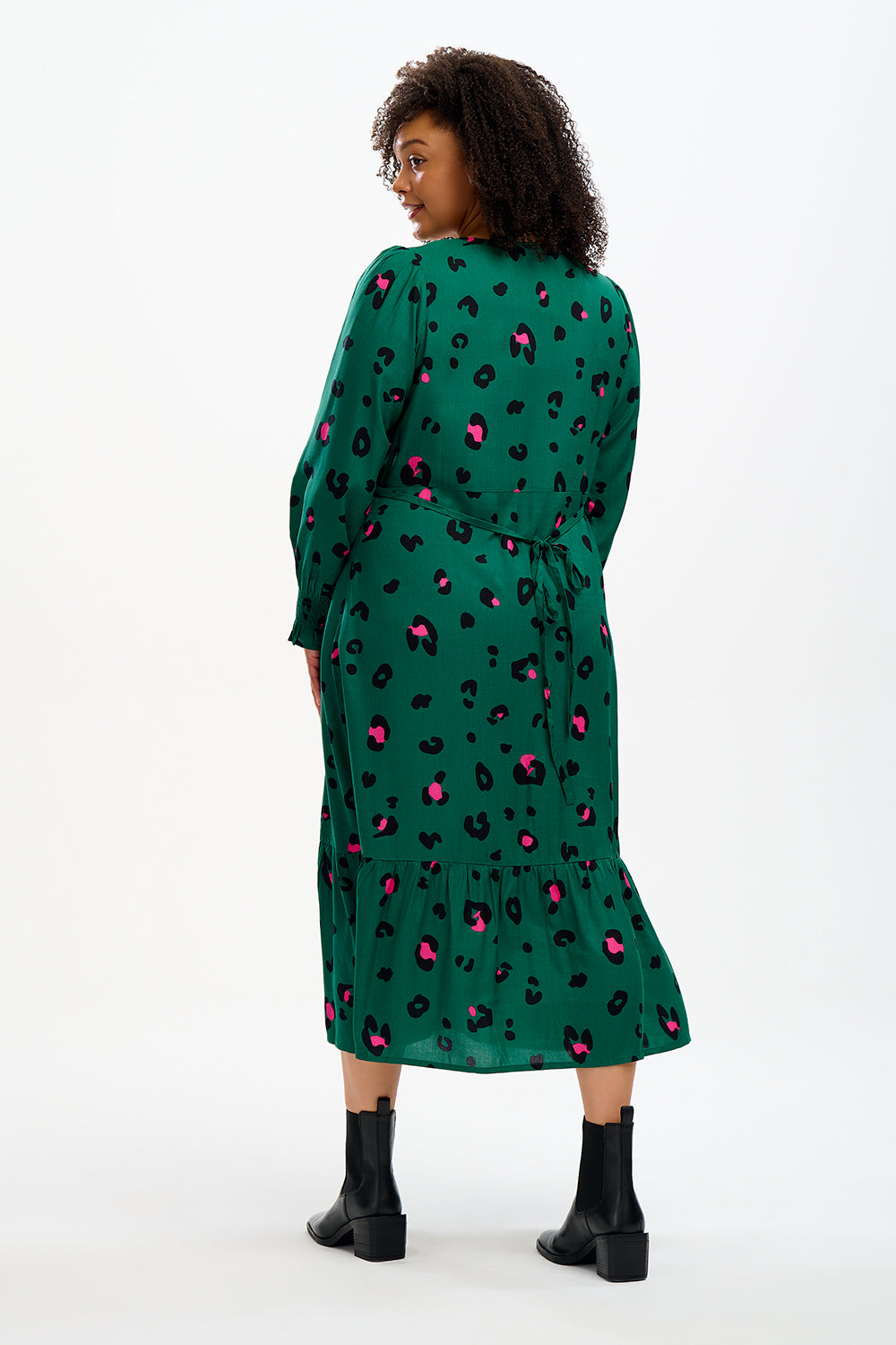 Gwen Midi Tiered Dress - Green