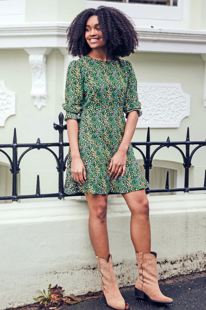 Lorelei Dress - Black/Green