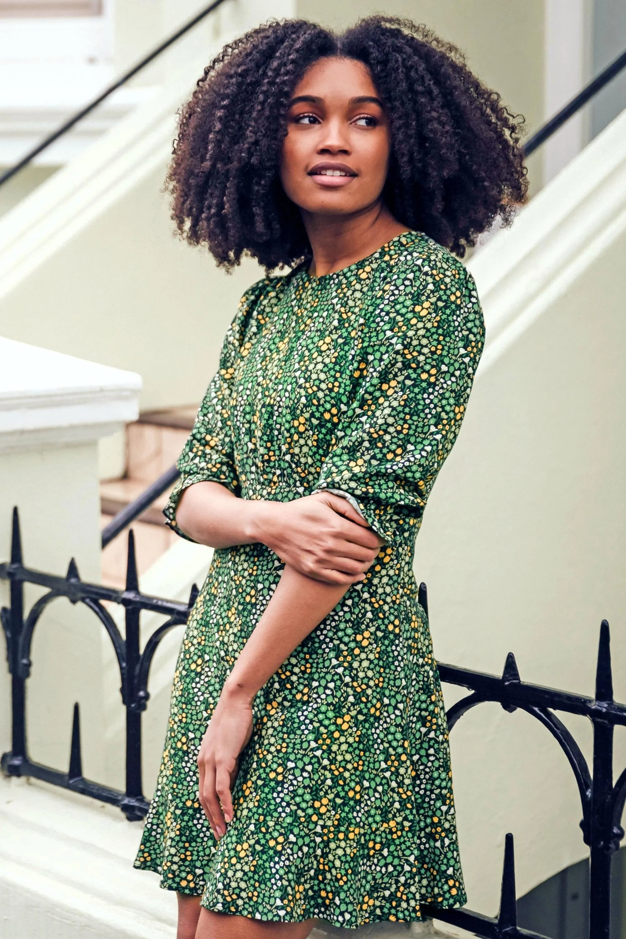 Lorelei Dress - Black/Green