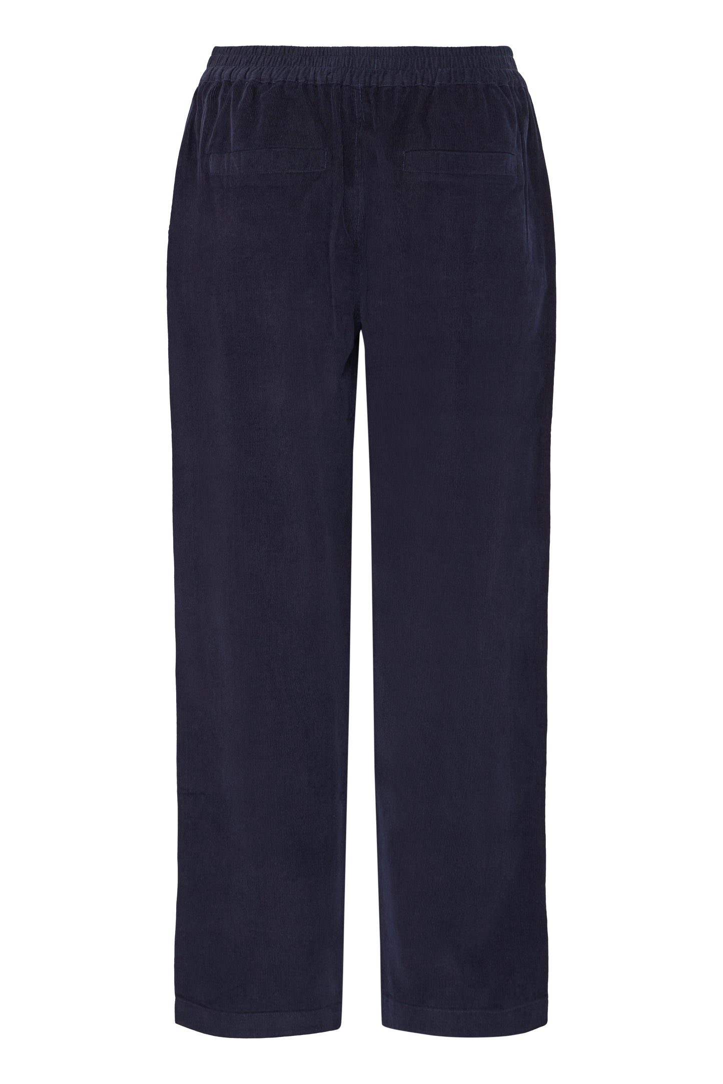 Navy blue pants on a white background
