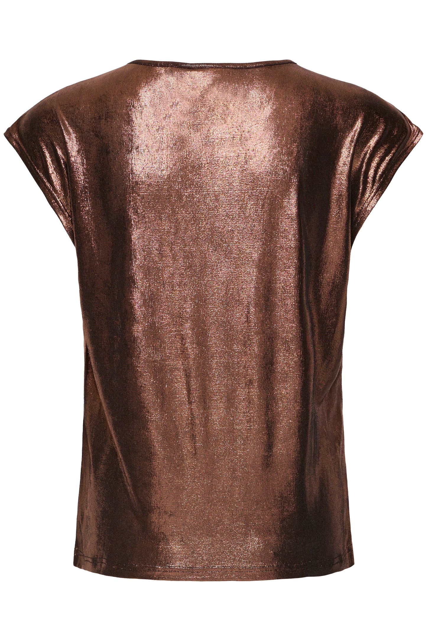 Bronze metallic t-shirt on a white background