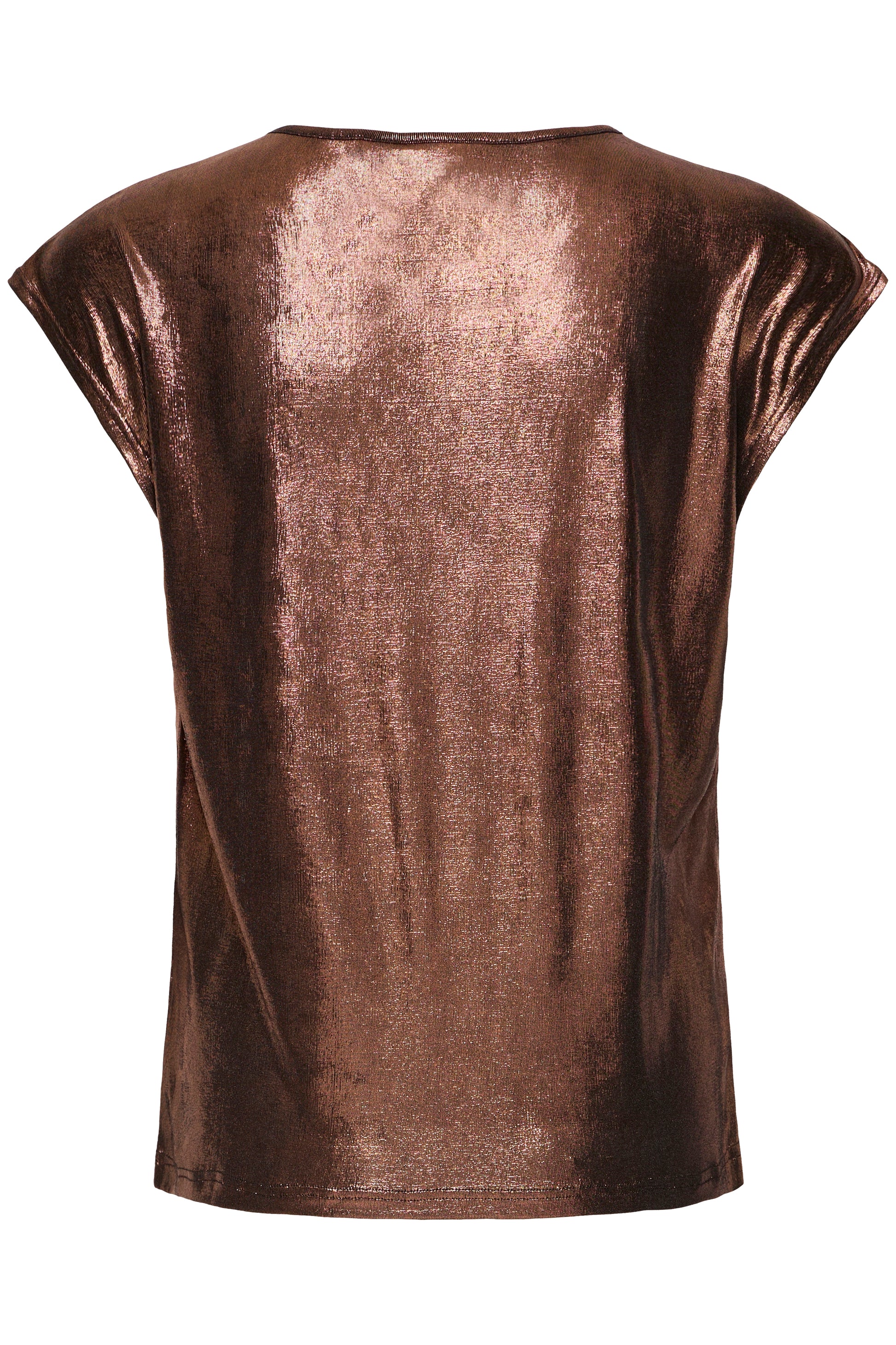 Bronze metallic t-shirt on a white background