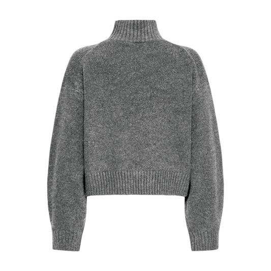 Gray sweater on a white background