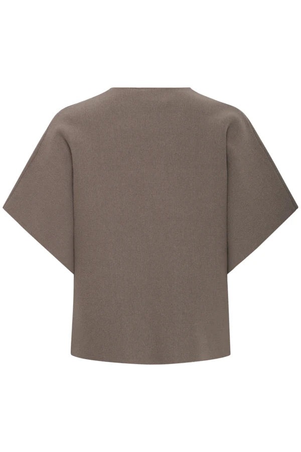 Brown poncho on a white background