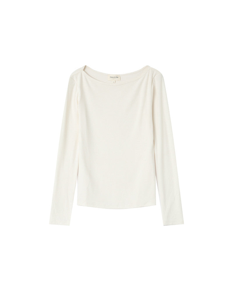 White long-sleeve shirt on a white background