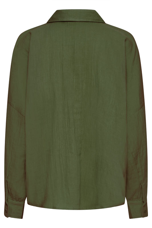 Green shirt on a white background