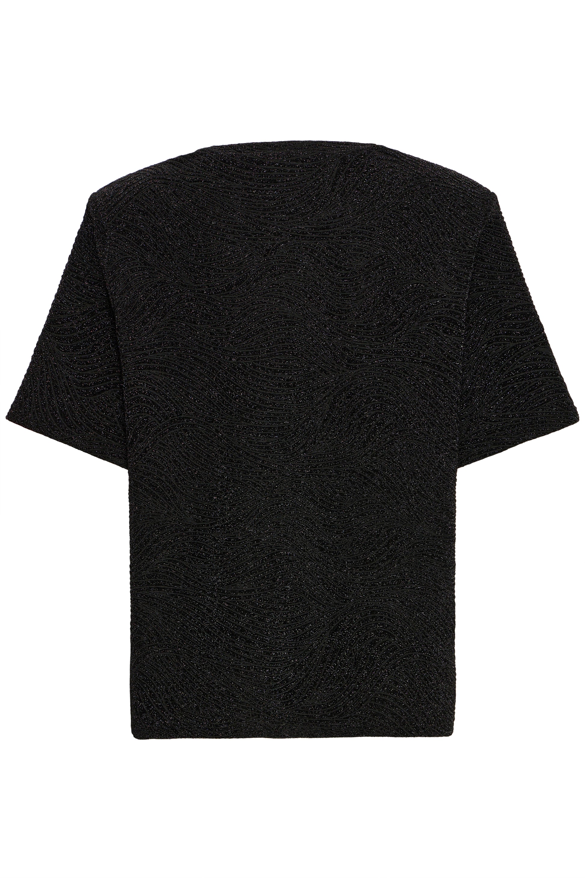 Black t-shirt on a white background