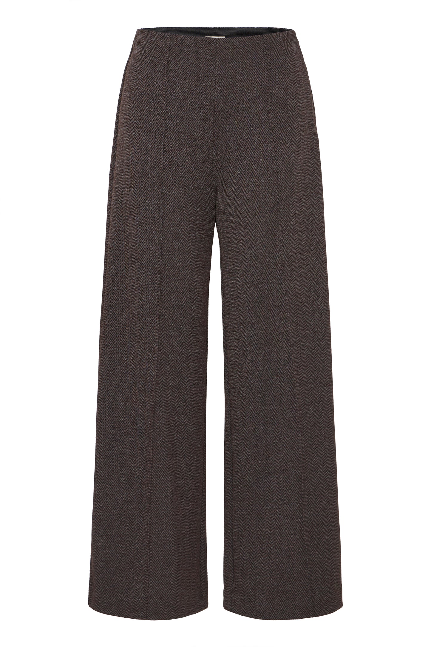 Dark gray wide-leg pants on a white background