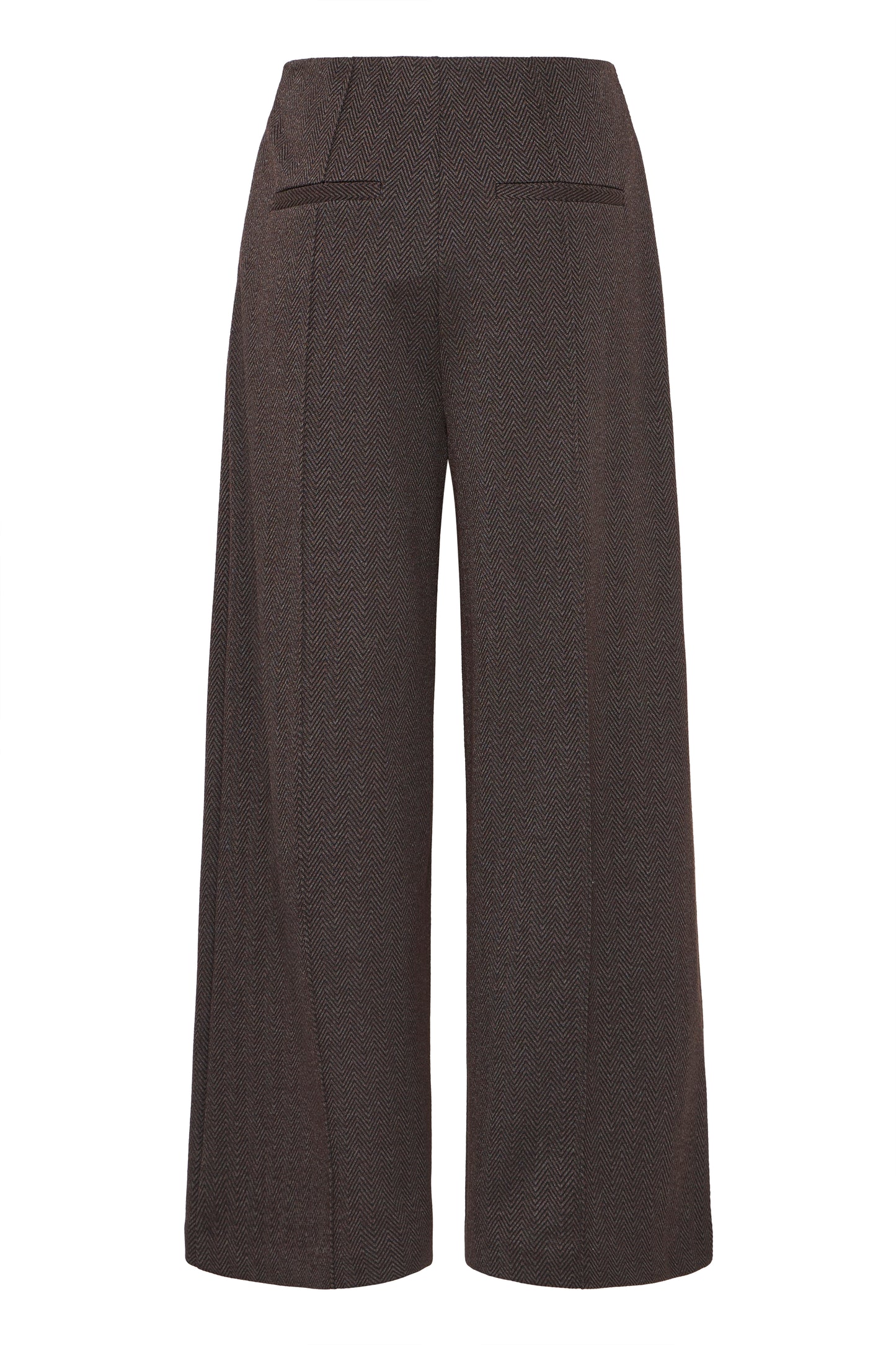 Dark gray wide-leg pants on a white background
