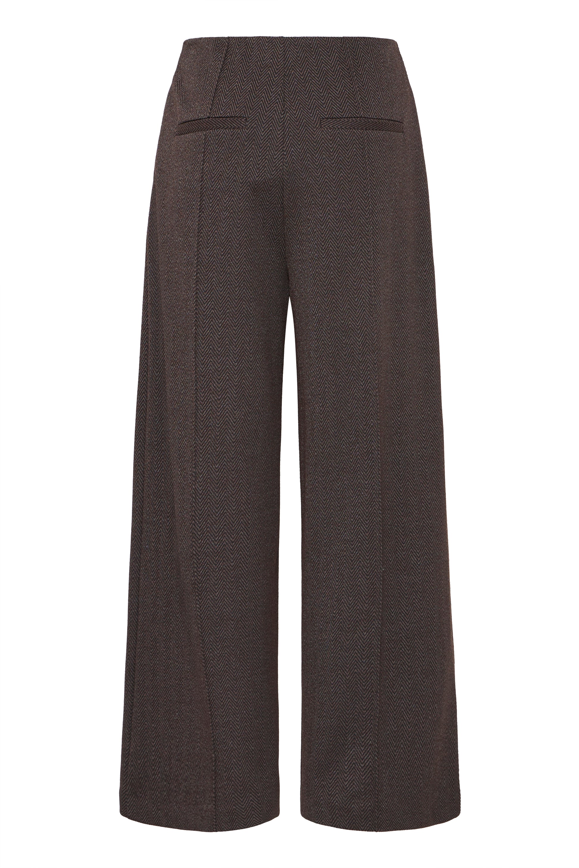 Dark gray wide-leg pants on a white background