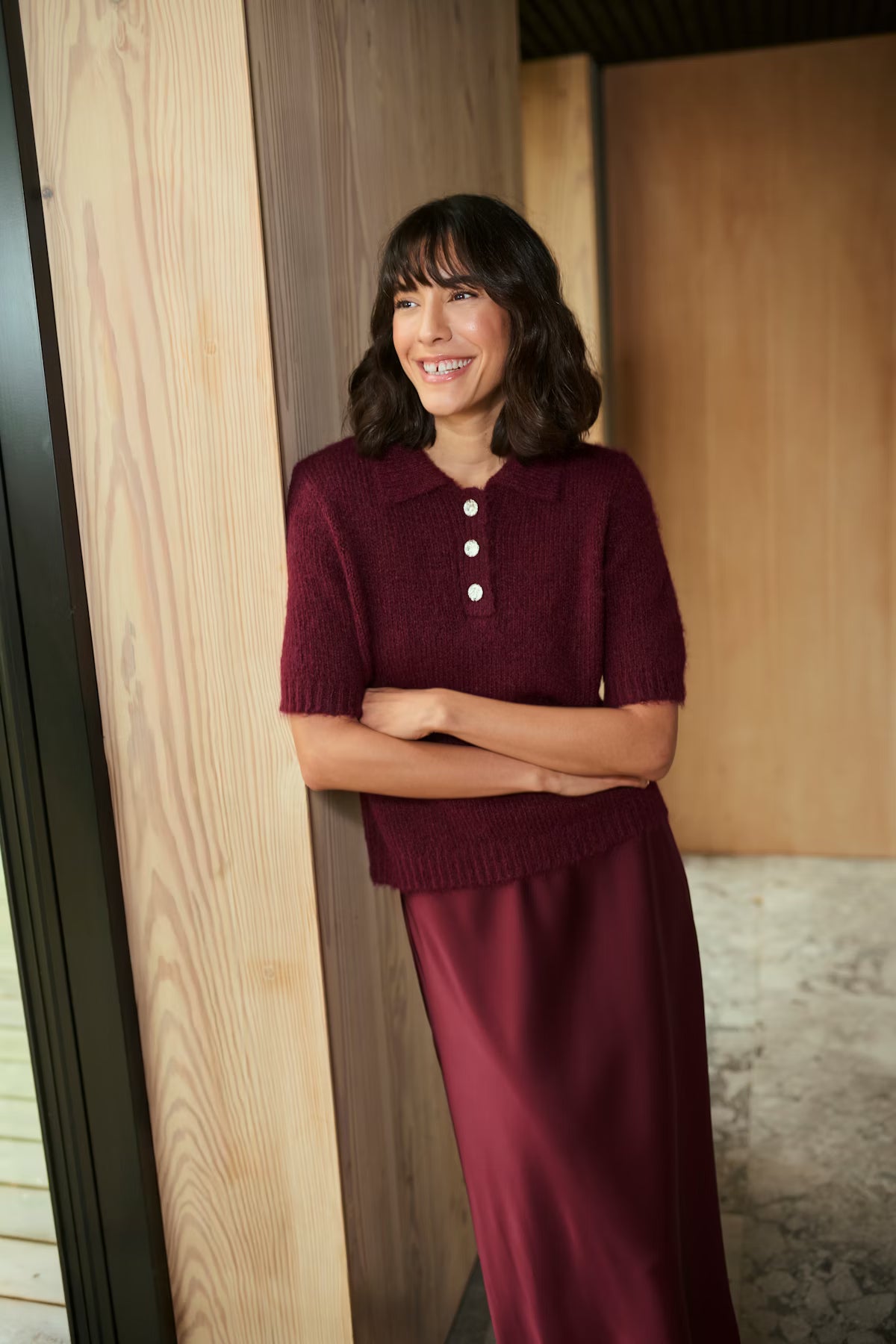 KAemilie Polo Pullover - Windsor Wine