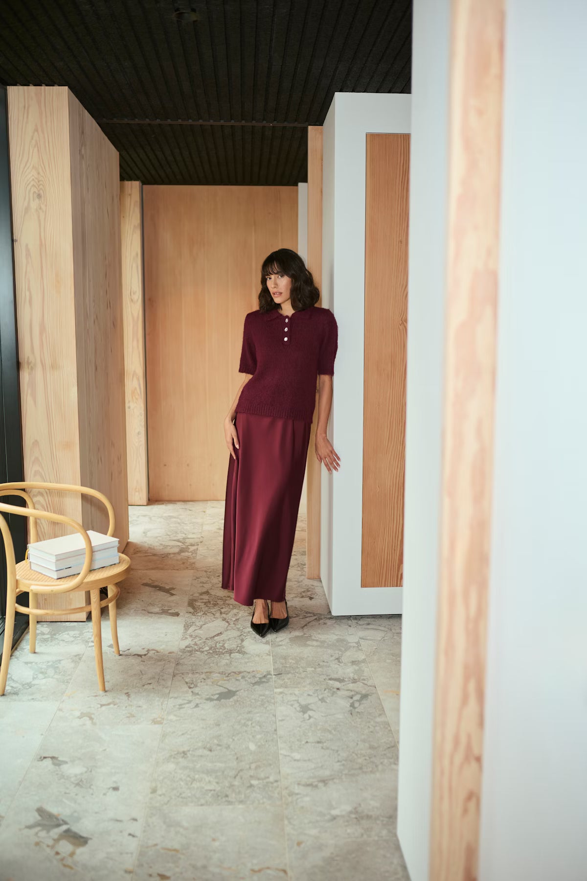 KAemilie Polo Pullover - Windsor Wine