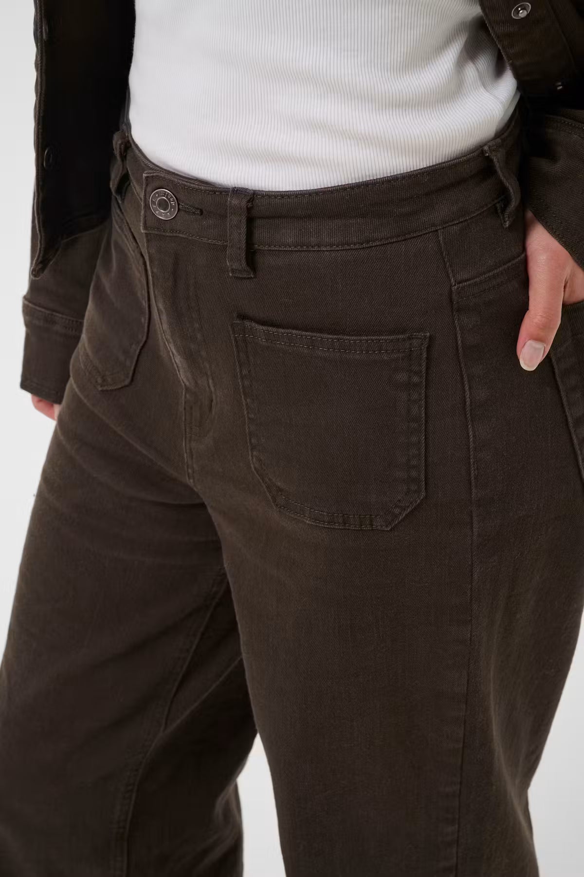 KABrook High Waist Reg Fit Jeans - Coffee Bean