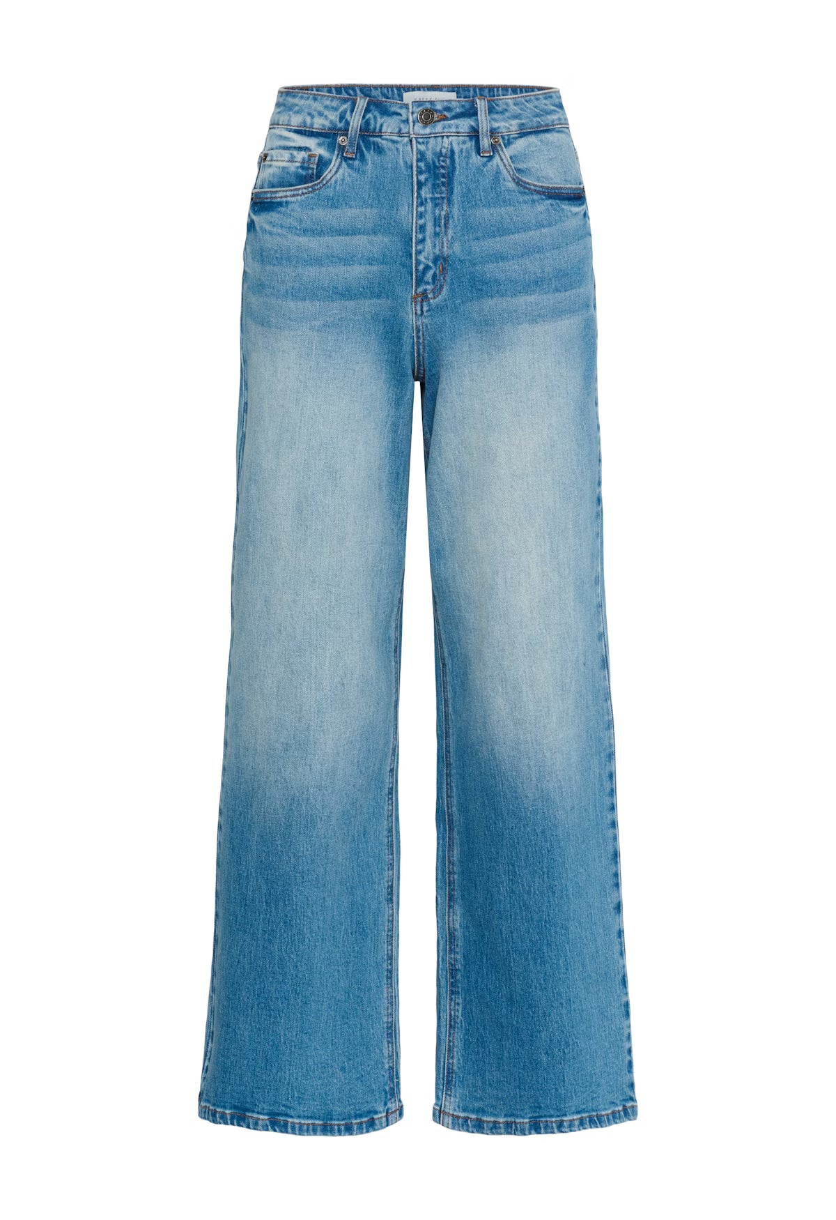 Blue jeans on a white background