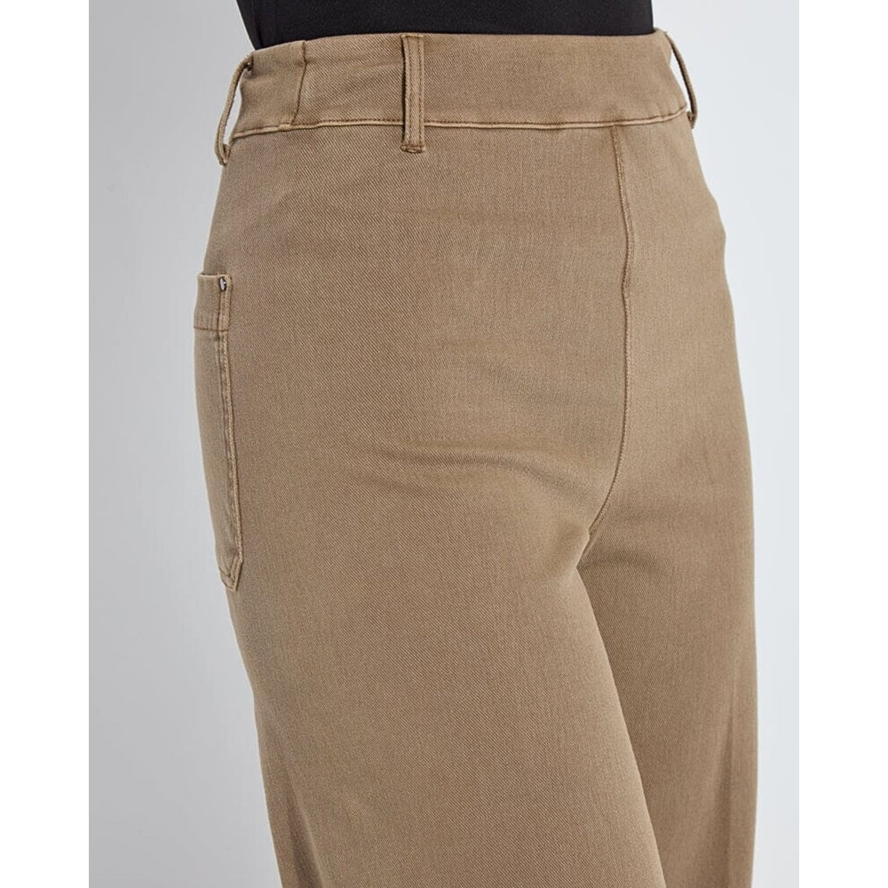 Beige pants on a plain background