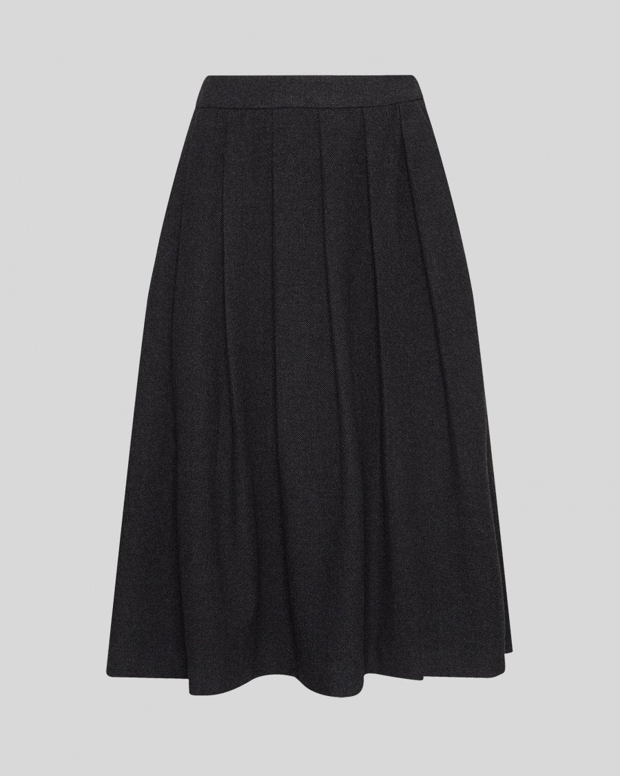 Black skirt on a light gray background