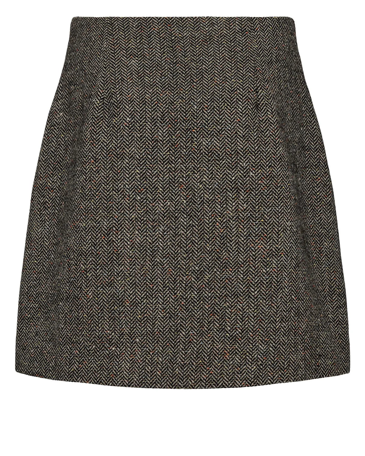 Textured gray skirt on a white background