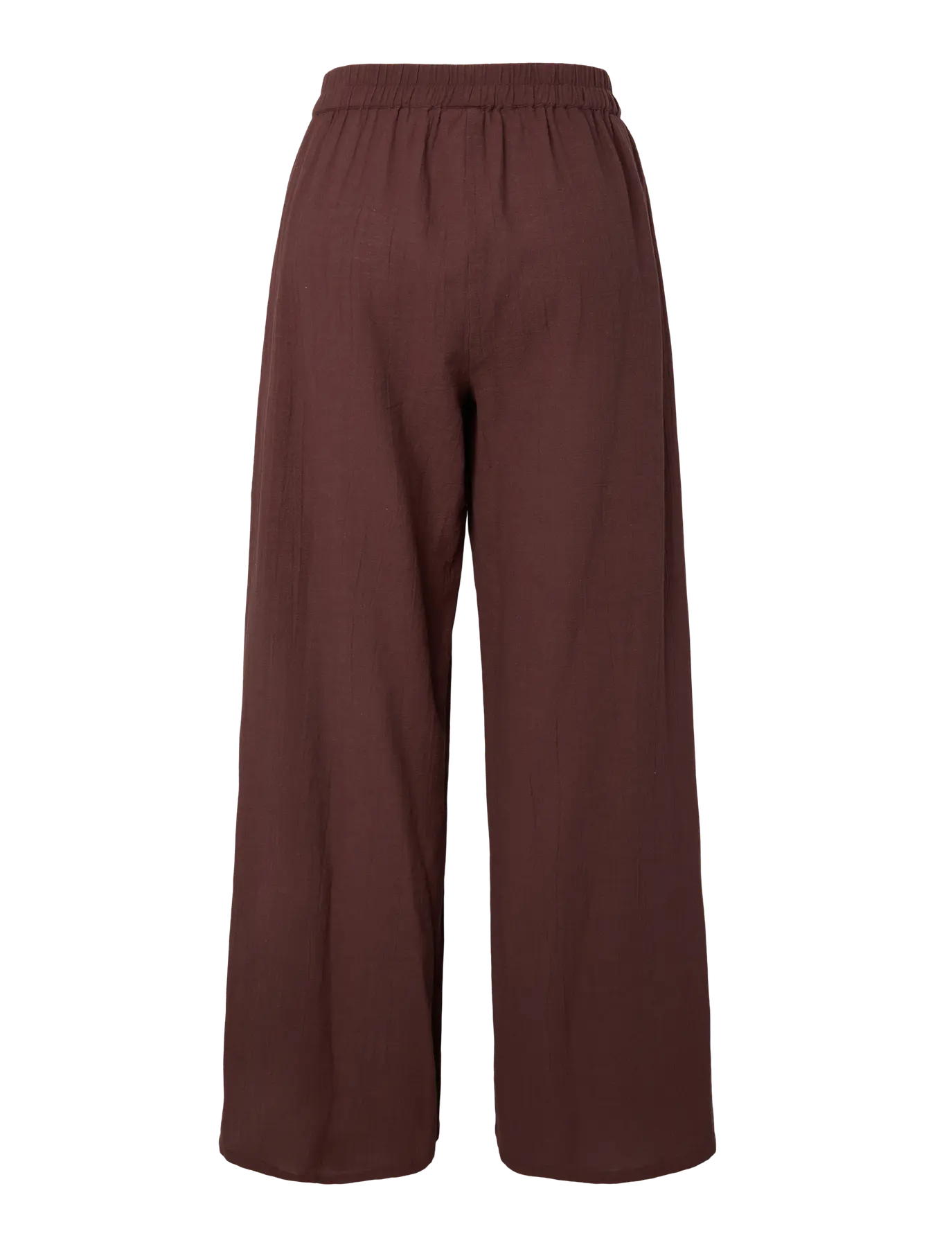 Brown wide-leg pants on a white background