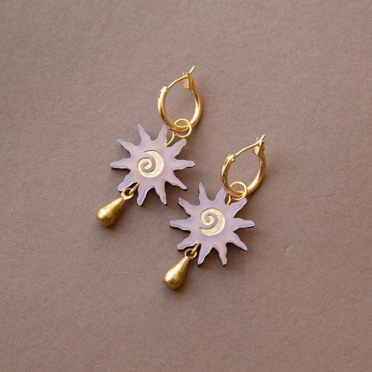Sol Hoop Earrings Lilac