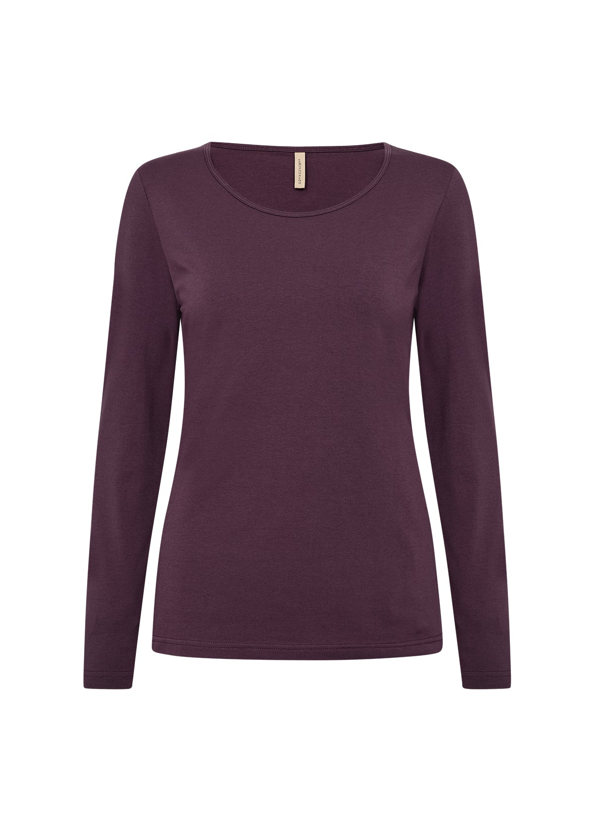 Purple long-sleeve shirt on a white background