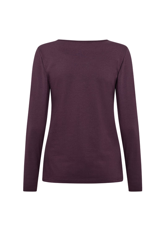 Purple long-sleeve shirt on a white background