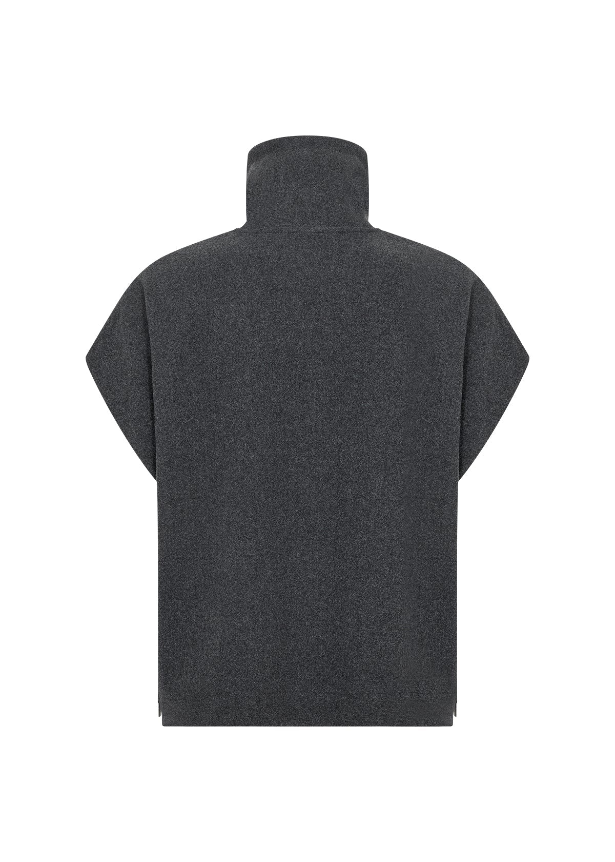 Dark grey turtleneck jacket on a white background