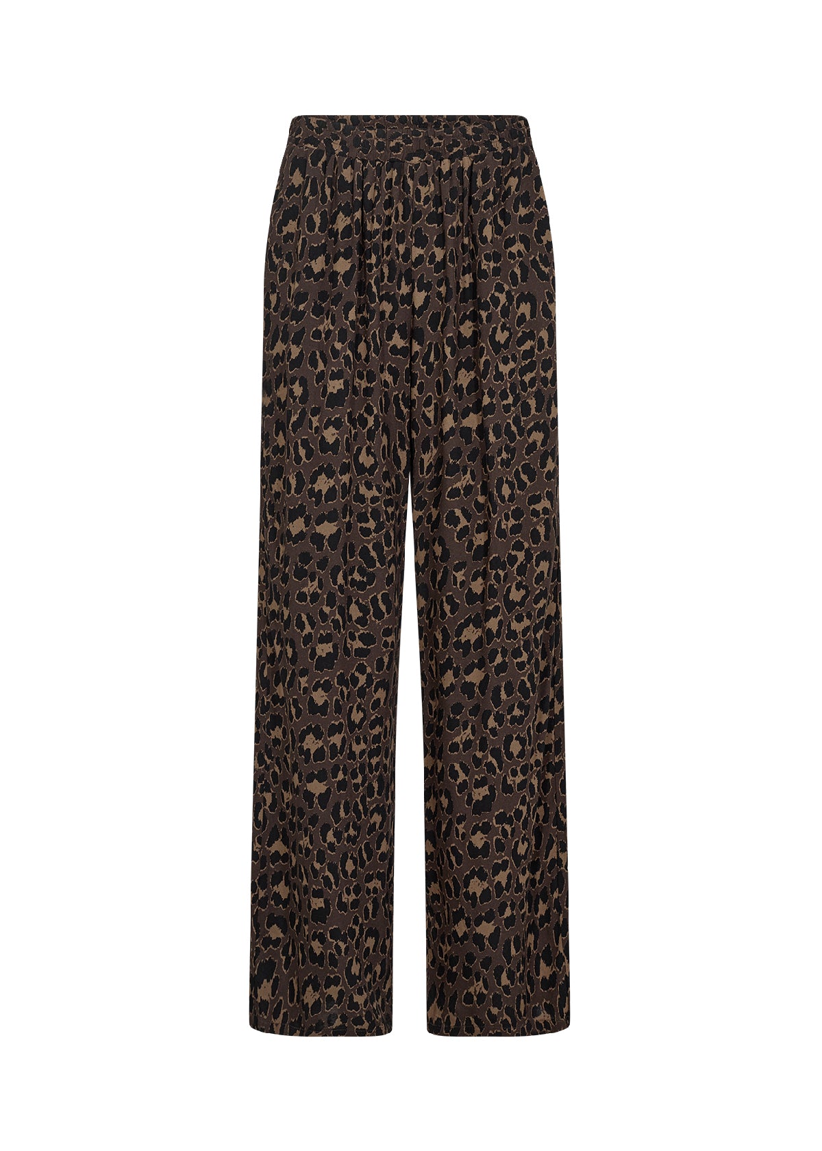 Leopard print pants on a white background