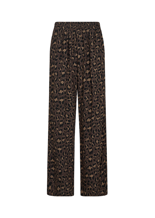 Leopard print pants on a white background